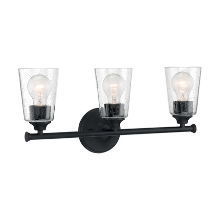 Nuvo Fixture, Vanity, 3-Light, Incandescent, 60W, 120V, A19, Medium Base, Width: 20.00 60/7283